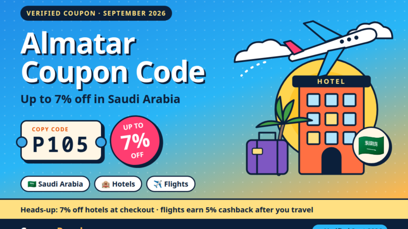 Almatar Coupon Code P105 — Up to 7% Off in Saudi Arabia (September 2026) | كود خصم المطار